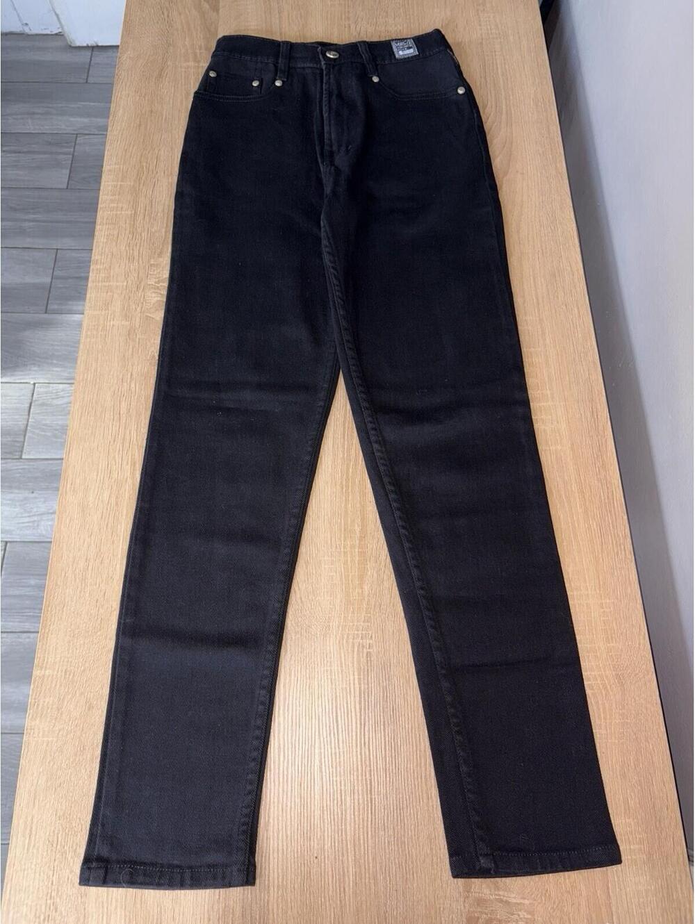 Y2K Rare Versace Jeans Couture Black Pants Medusa Logo sz 29x32 Vintage